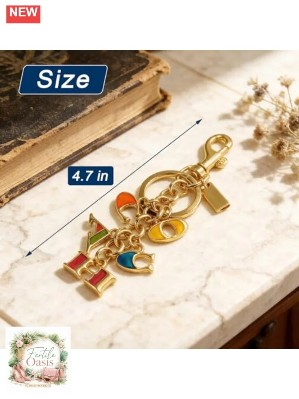 Strawberry Bag Charm for Purse Handbag Keychain Metal Lightweight Women